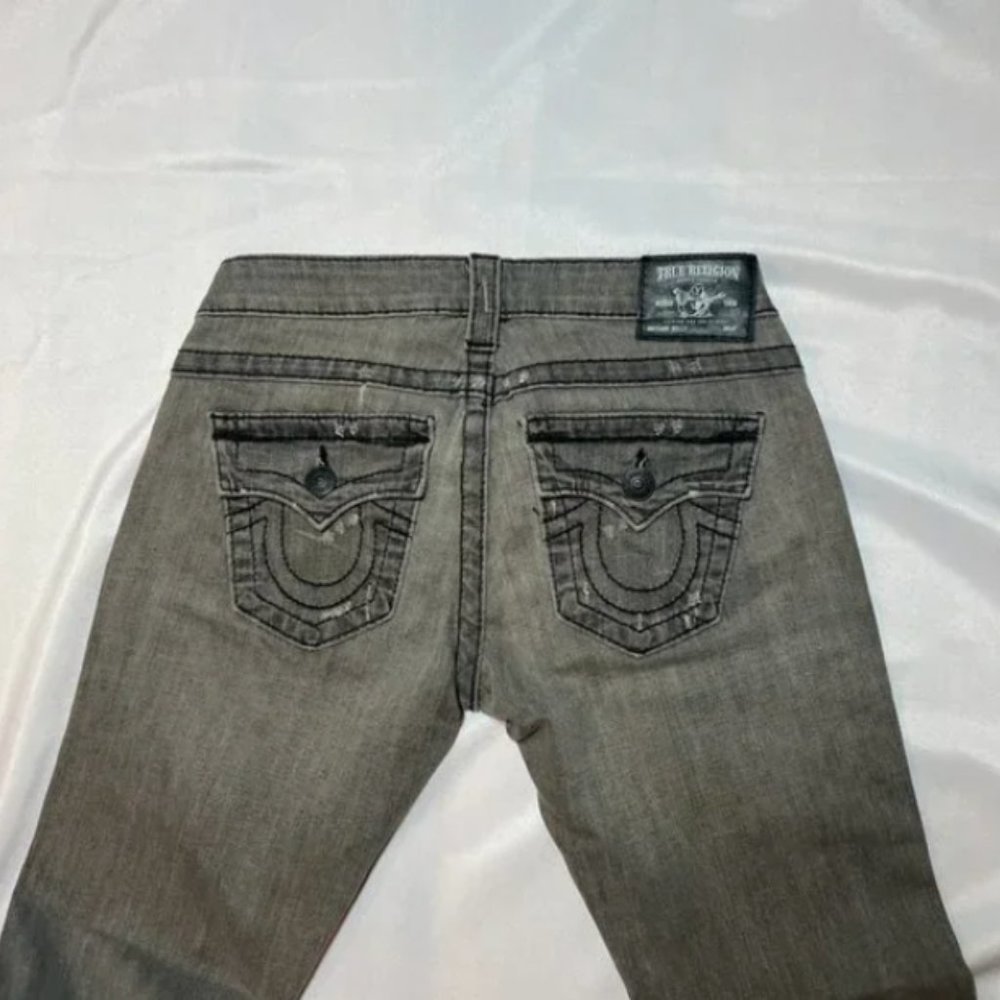 True Religion Low-Rise Billy Grey Jeans